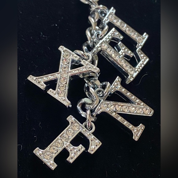 Crystal Pave Silver Multi Charm Keychain Key Ring FENIX new in box - Picture 3 of 7